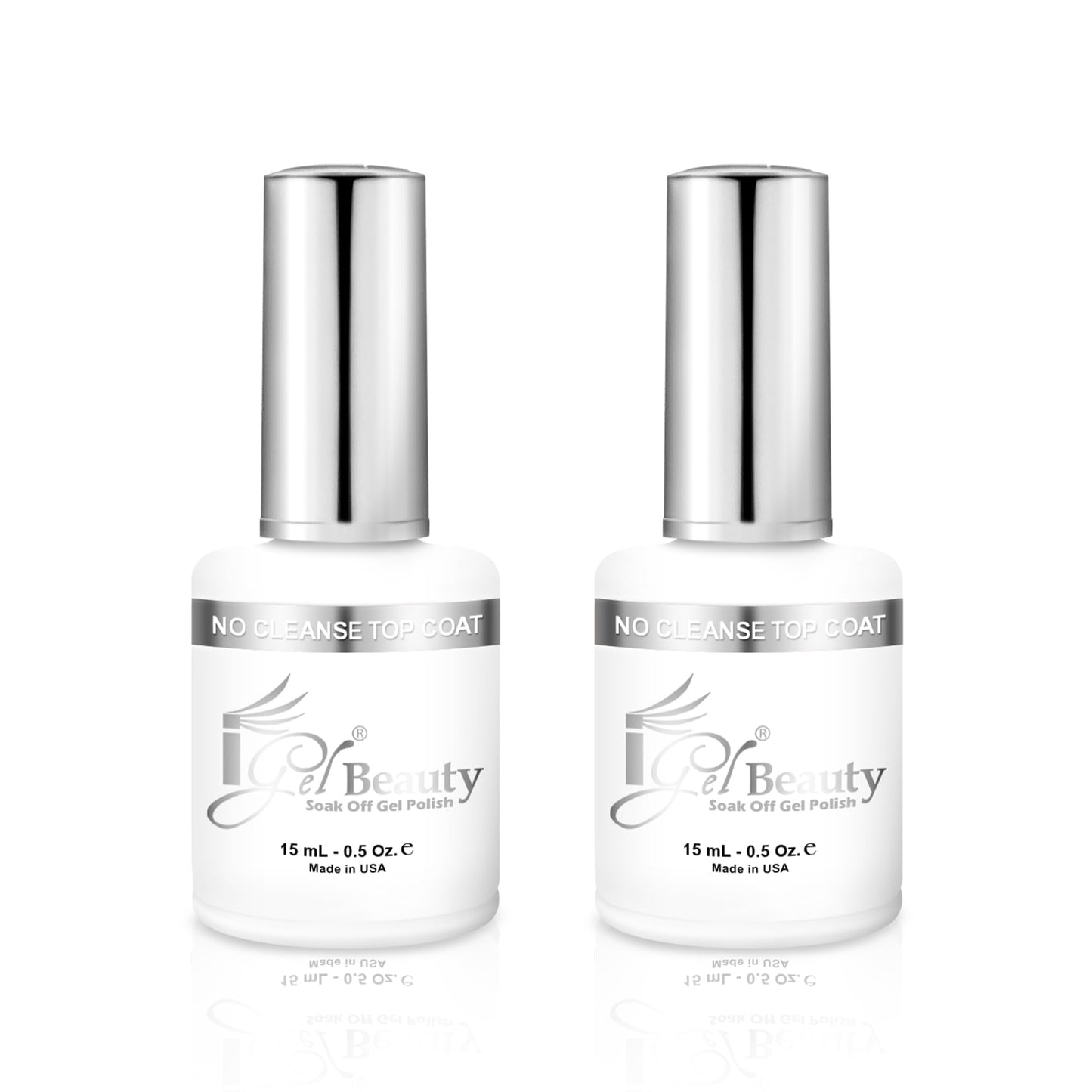 iGel Beauty No Cleanse Top Coat - 2 Pack, Soak-Off UV/LED Gel Polish Top Coat, High Shine Finish, No Wipe Formula, Long-Lasting, Chip-Resistant, 0.5 Beauty & Personal Care iGel Beauty