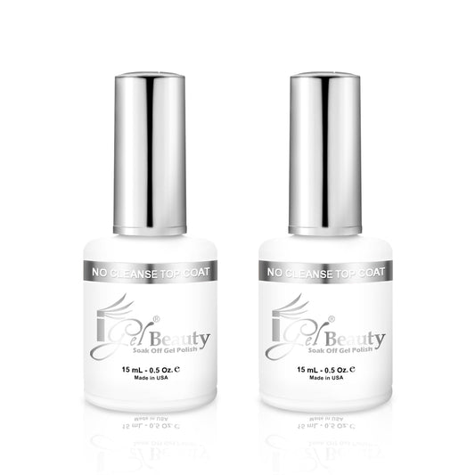 iGel Beauty No Cleanse Top Coat - 2 Pack, Soak-Off UV/LED Gel Polish Top Coat, High Shine Finish, No Wipe Formula, Long-Lasting, Chip-Resistant, 0.5 Beauty & Personal Care iGel Beauty