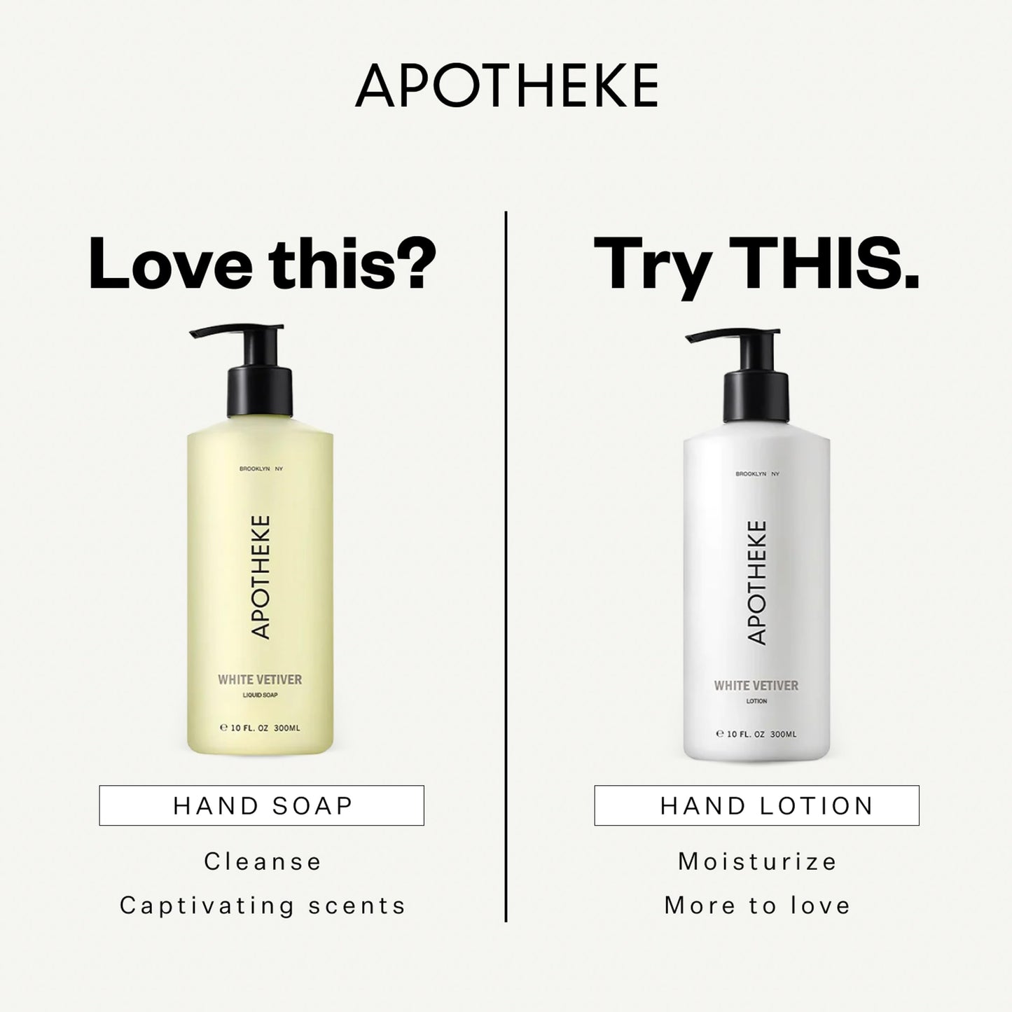 APOTHEKE Scented Hand & Body Lotion, Charcoal - 10 Fl Oz Nourishing Body Moisturizer Cream for Dry Skin - Gentle Daily Skincare for Men & Women