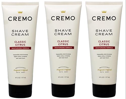 Cremo Shave Cream Classic Citrus Shaving Cream for Men, 6 Fluid Ounce (3 Pack)