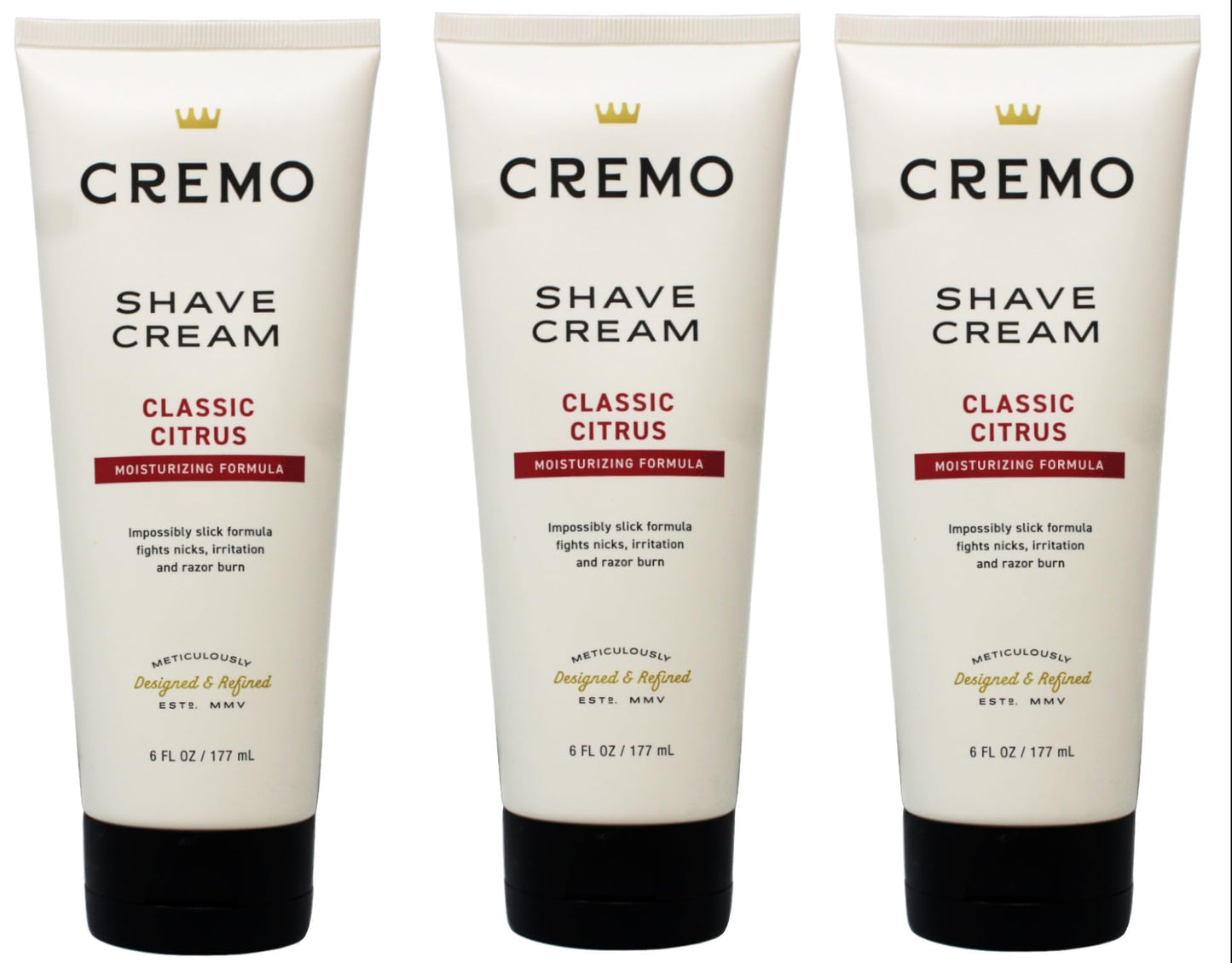 Cremo Shave Cream Classic Citrus Shaving Cream for Men, 6 Fluid Ounce (3 Pack)