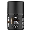 stubble & stache Hydrating Beard Oil for Men - Dual-Use Face & Beard Moisturizer & Conditioner with Baobab, Jojoba & Argan - Softens Hair, Stops Itch