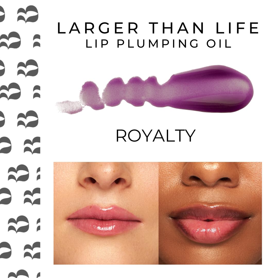 Rinna Beauty Larger Than Life Lip Plumping Oil - Royalty - Moisturizes & Hydrates Lips - Natural Plumping Over Time - Vegan, Cruelty-Free Beauty and Personal Care Rinna Beauty
