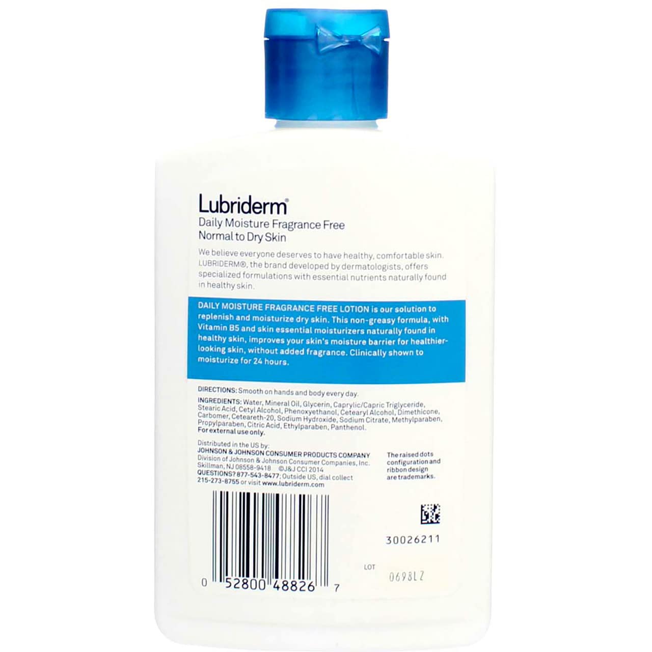 Lubriderm Lot Ff Size 6z Lubriderm Daily Moisture Lotion For Normal To Dry Skin Fragrance Free