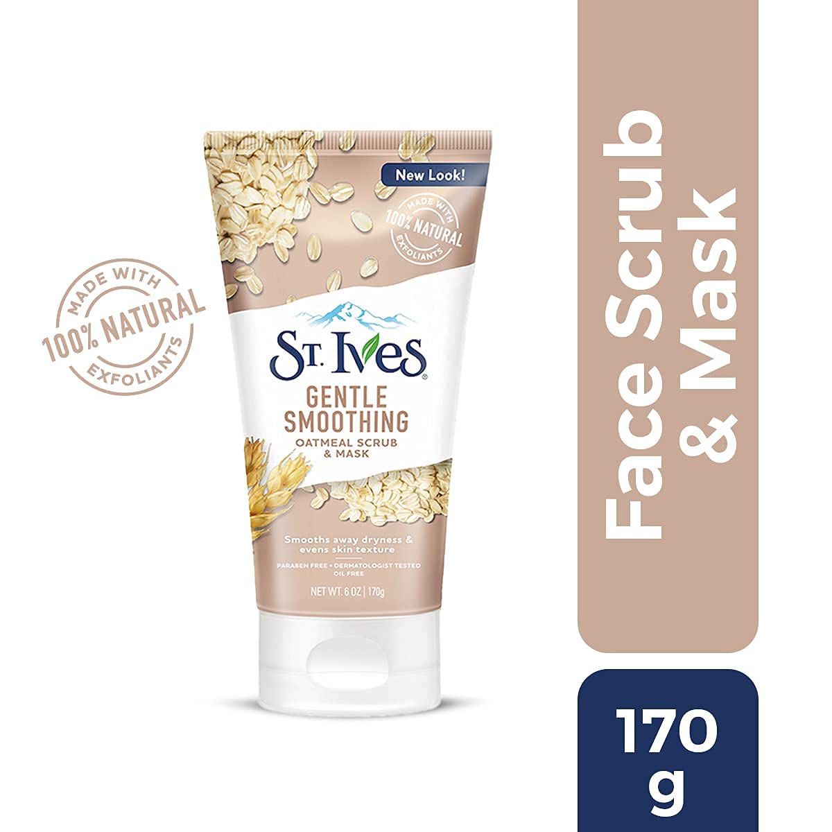 St. Ives Nourishing and Smoothing Face Scrub and Mask with Oats, 6 ounces
