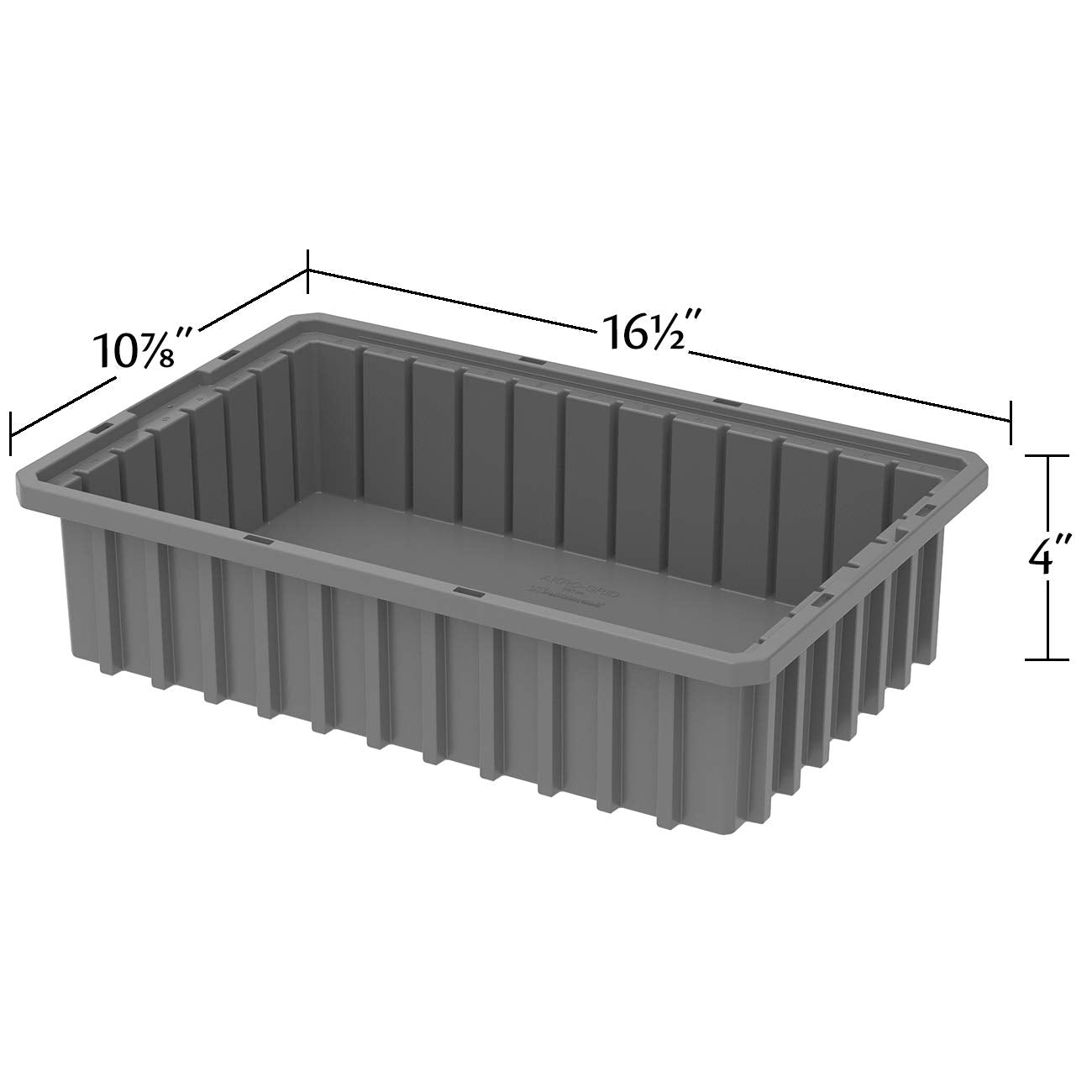 Akro-Mils 33164 Akro-Grid Plastic Slotted Dividable Modu Box Stackable Grid Storage Tote Container, (16-1/2-Inch L x 10-7/8-Inch W x 4-Inch H), (12…
