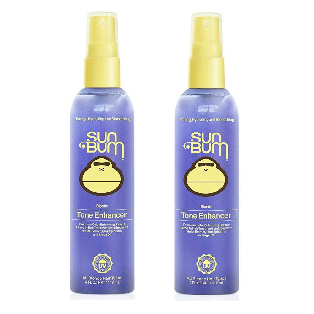 Sun Bum Blonde Tone Enhancer - Paraben, Gluten and Cruelty Free Purple Leave In Treatment for Blondes (2 Pack)