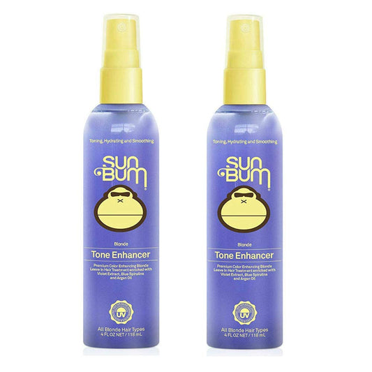 Sun Bum Blonde Tone Enhancer - Paraben, Gluten and Cruelty Free Purple Leave In Treatment for Blondes (2 Pack)