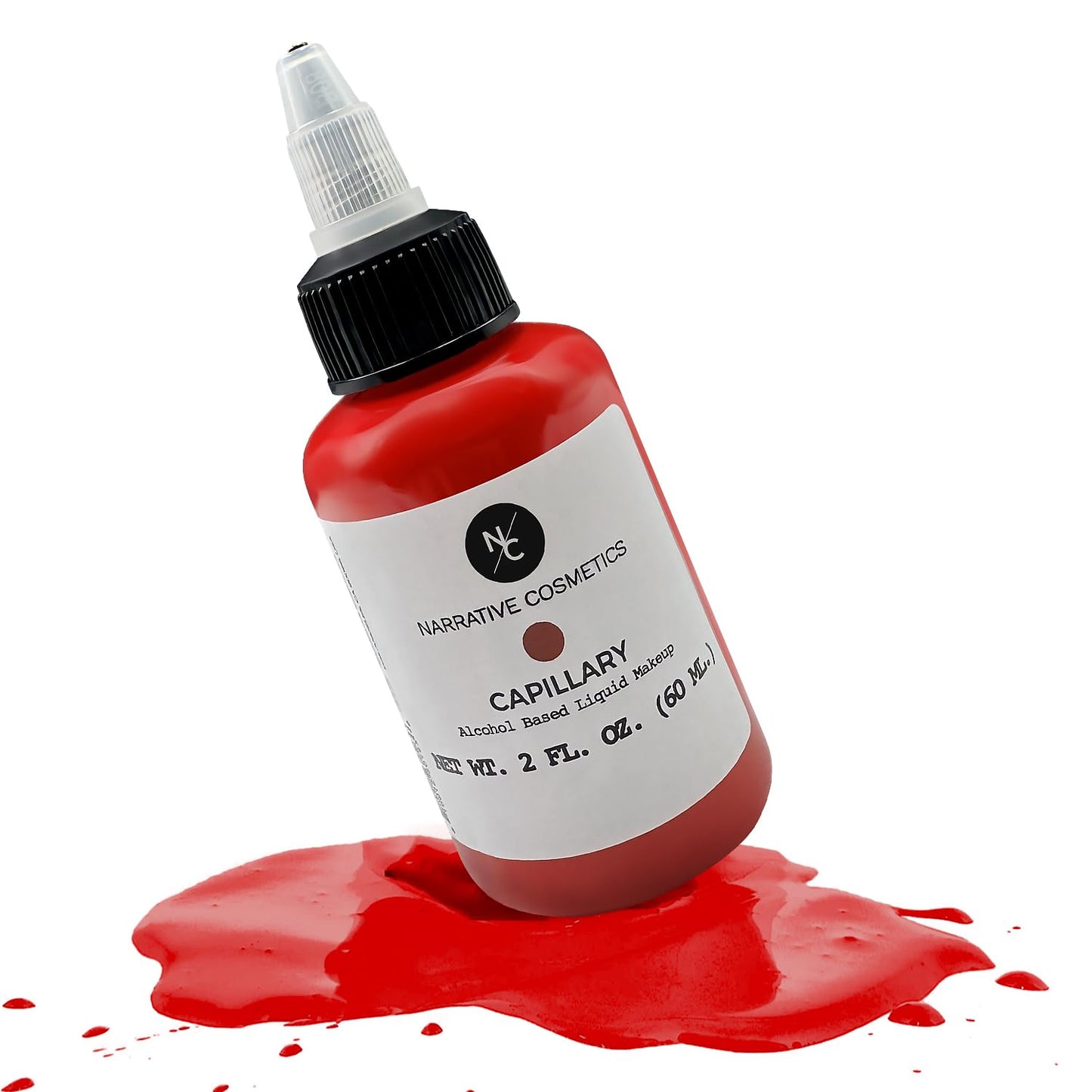 Narrative Cosmetics Flesh Tone Alcohol Airbrush Paint - Capillary | 2 fl oz Waterproof Liquid Makeup for Tattoo Cover-Up, Scar & Skin Concealer |