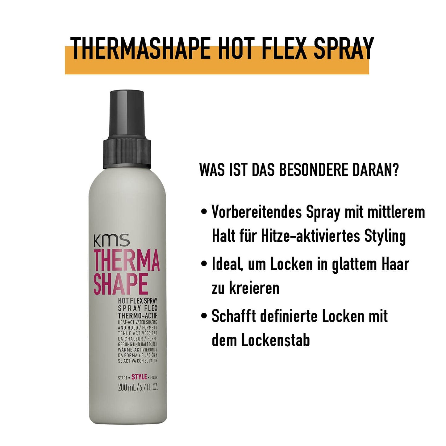 KMS THERMASHAPE Hot Flex Heat Styling Spray, 6.7 oz