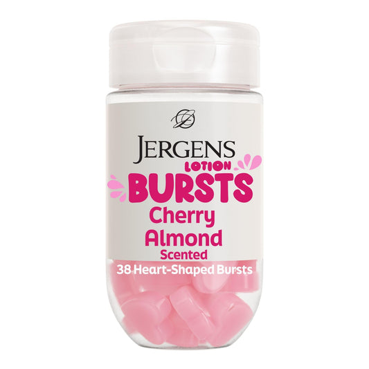 Jergens Cherry Almond Lotion Bursts, Squishy Heart-Shaped Moisturizer Bursts, Gifts for Teen Girls or Boys, 38 Ct Beauty and Personal Care Jergens Default Title