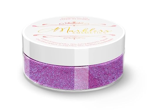 MARBLERS Fine Synthetic Mica Powder [My Lilac] 0.11oz (3g) | Highly Pigmented | Non-Toxic, Vegan, Cruelty-Free | Lip Gloss, Lipstick, Bath Bomb, Nail