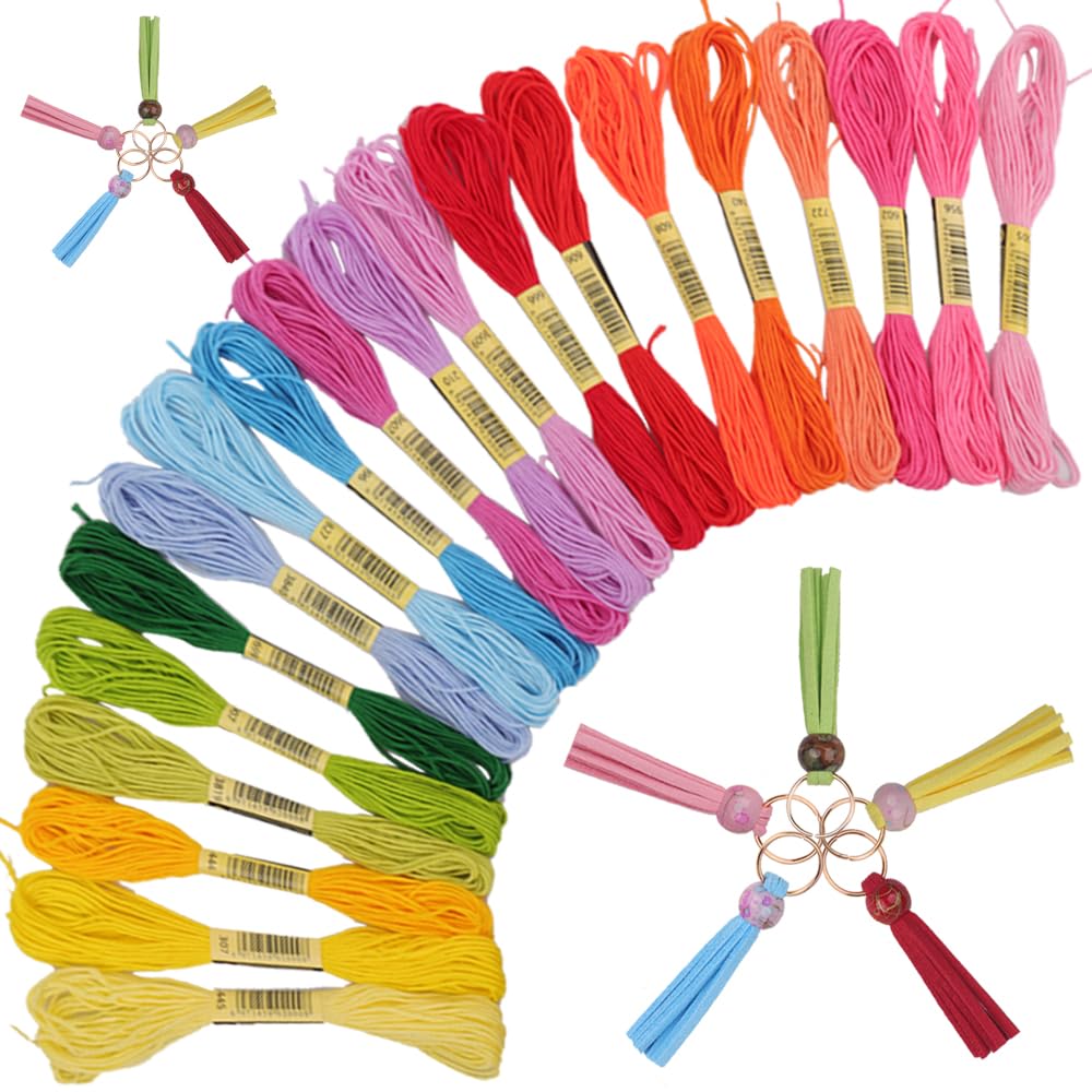 30 PCS Hair Accessories Set - 20 Colorful Hair String Threads, 10 Acrylic Leaf Charms for African Braids, Perfect for Black Women and Girls
