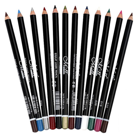 DC-BEAUTIFUL 12Pcs Lot Set 12 Colors Eyeliner Pencil Waterproof Eyebrow Pencil Cosmetics