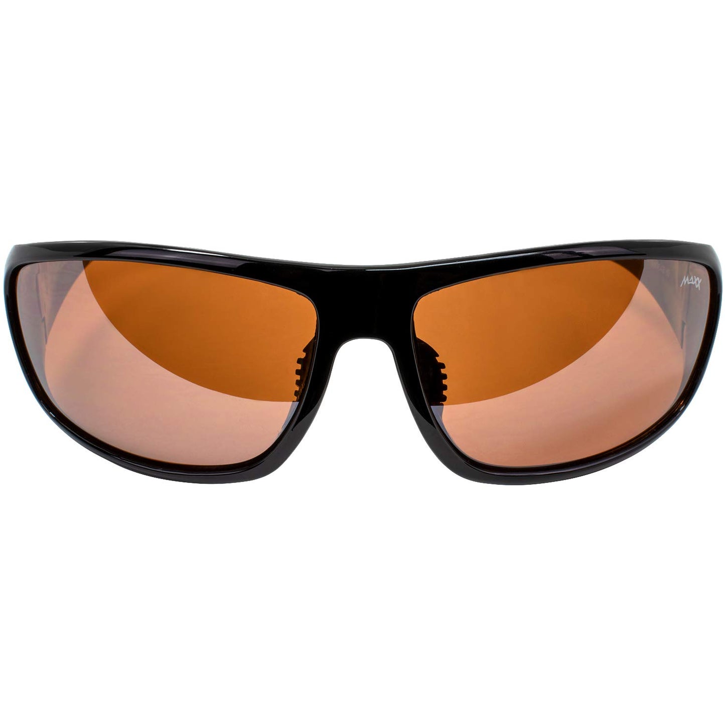 Maxx Major Sport Golf Motorcycle Riding Sunglasses Black with High Definition Amber Lens