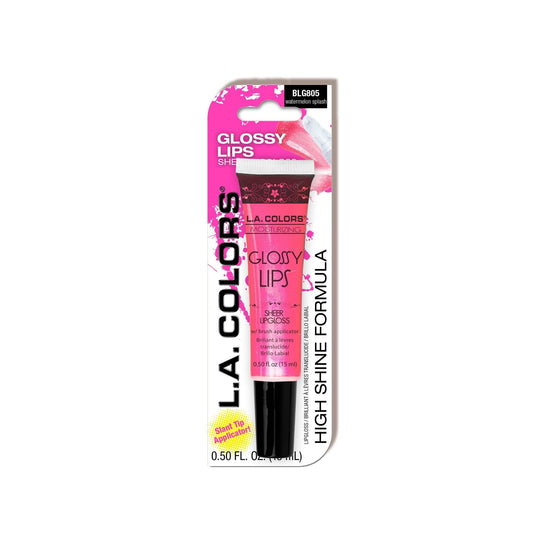 L.A. COLORS Glossy Lips Sheer Lipgloss (carded), BLG805 Watermelon Splash CBLG805