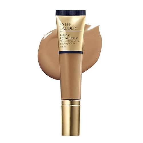 Estée Lauder Futurist Hydra Rescue Moisturizing Foundation Makeup SPF 45 for a 12-Hour Glow, 1.2 Fl Oz, 5W2 Rich Caramel
