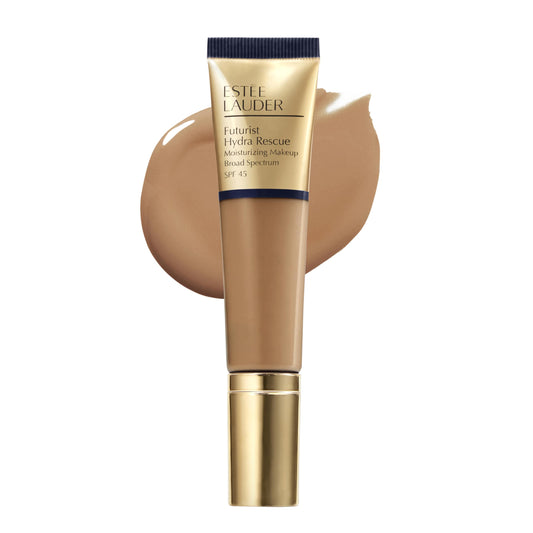 Estée Lauder Futurist Hydra Rescue Moisturizing Foundation Makeup SPF 45 for a 12-Hour Glow, 1.2 Fl Oz, 5W2 Rich Caramel