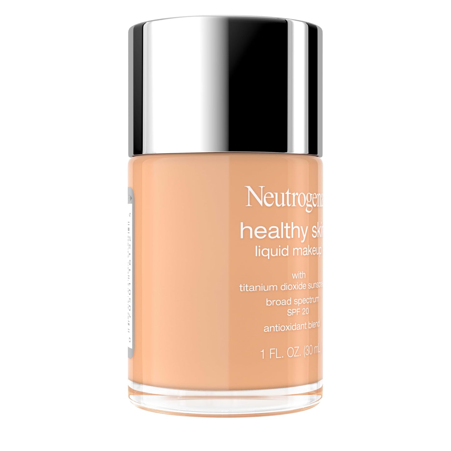 Neutrogena Healthy Skin Liquid Foundation Makeup Broad Spectrum SPF 20 Sunscreen, Medium Coverage, Vit B5, Antioxidants, All Day Wear, Tan 340W, 1 fl.