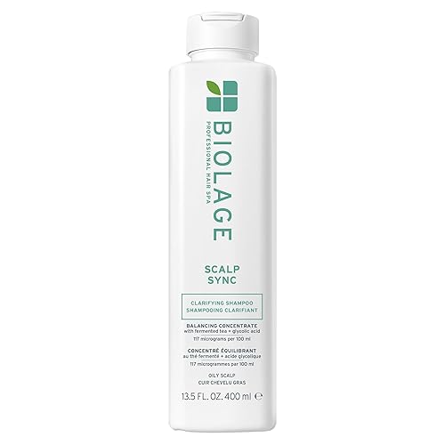 Biolage Scalp Sync Clarifying Shampoo - Residue & Buildup Remover, For Oily Scalp, Fermented Tea & Glycolic Acid, Vegan & Paraben-Free, 13.5 Fl Oz