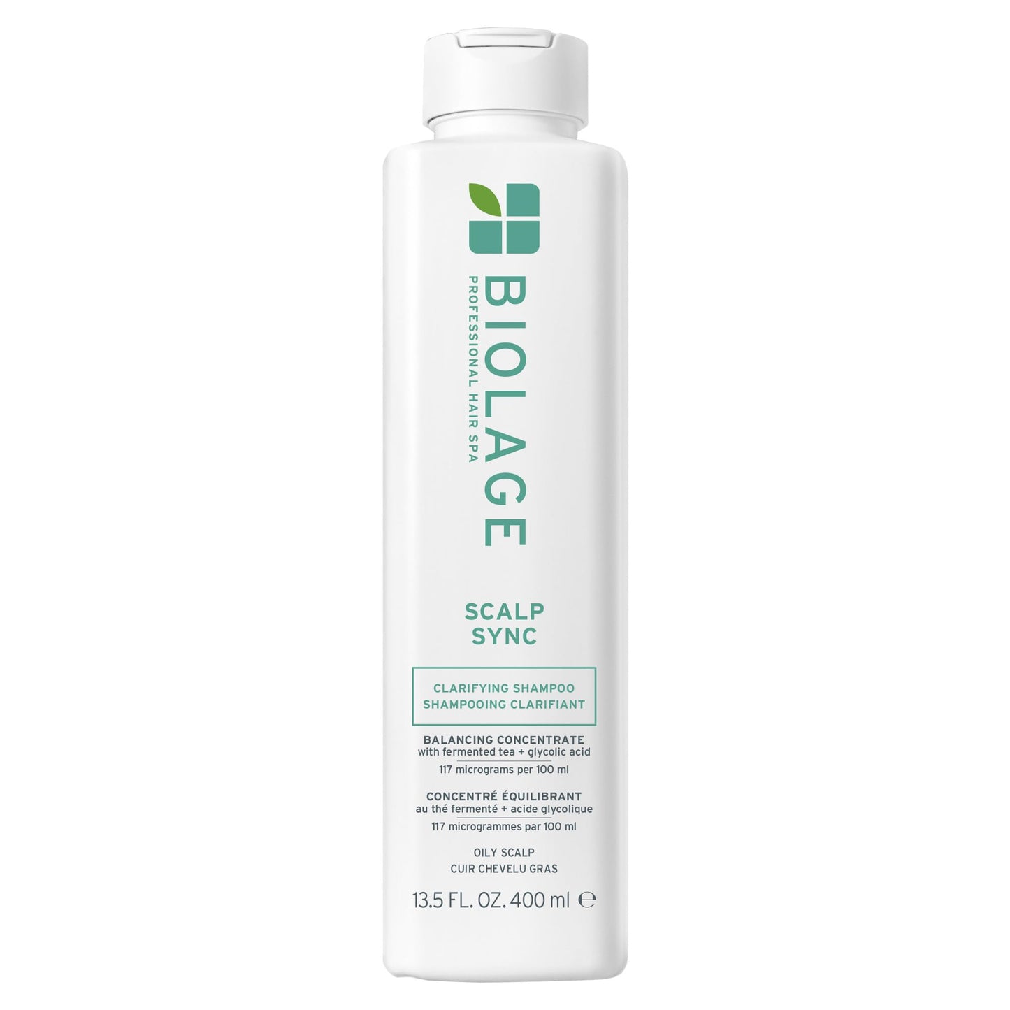 Biolage Scalp Sync Clarifying Shampoo - Residue & Buildup Remover, For Oily Scalp, Fermented Tea & Glycolic Acid, Vegan & Paraben-Free, 13.5 Fl Oz