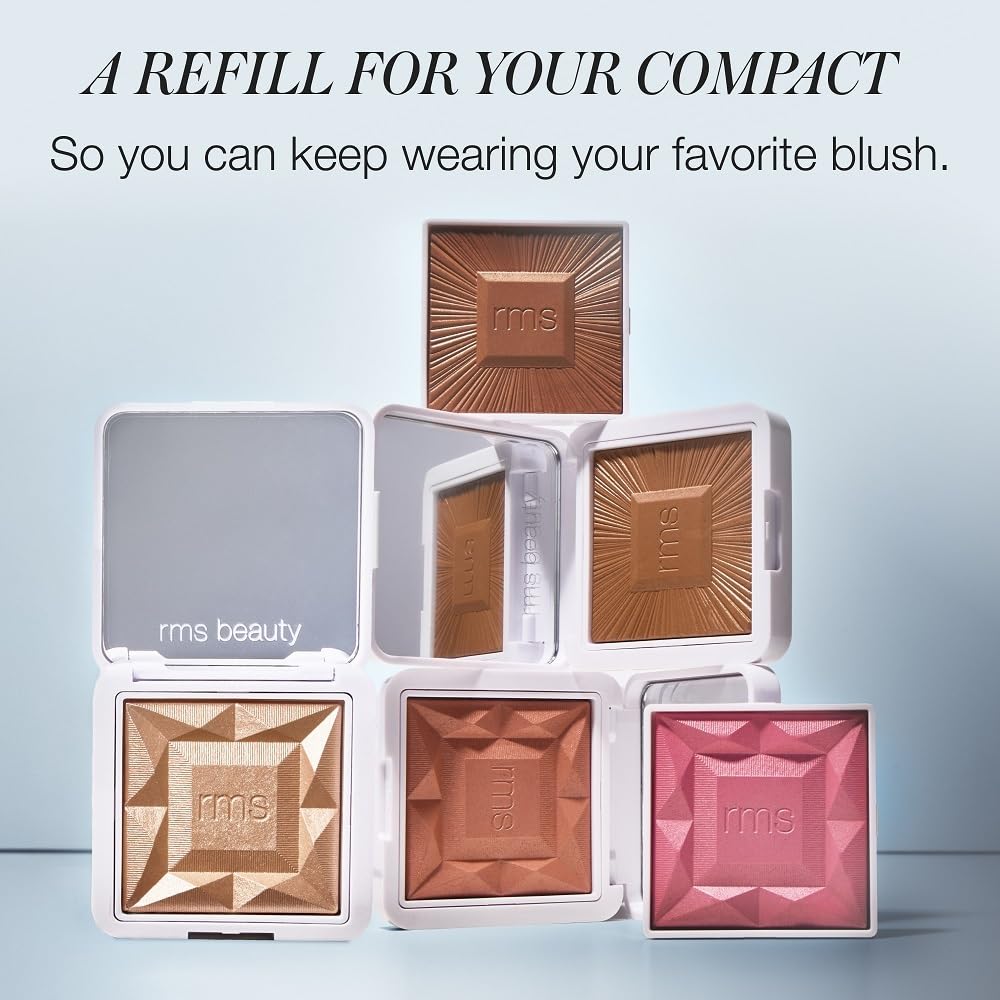 RMS Beauty Redimension Hydra Powder Blush - Hydrating Mineral Powder Blush with Buildable Natural Color, Lightweight Long-Lasting Finish, Clean