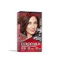 Revlon Colorsilk Beautiful Color Permanent Hair Color with 3D Gel Technology & Keratin, 100% Gray Coverage Hair Dye, 37 Dark Golden Brown