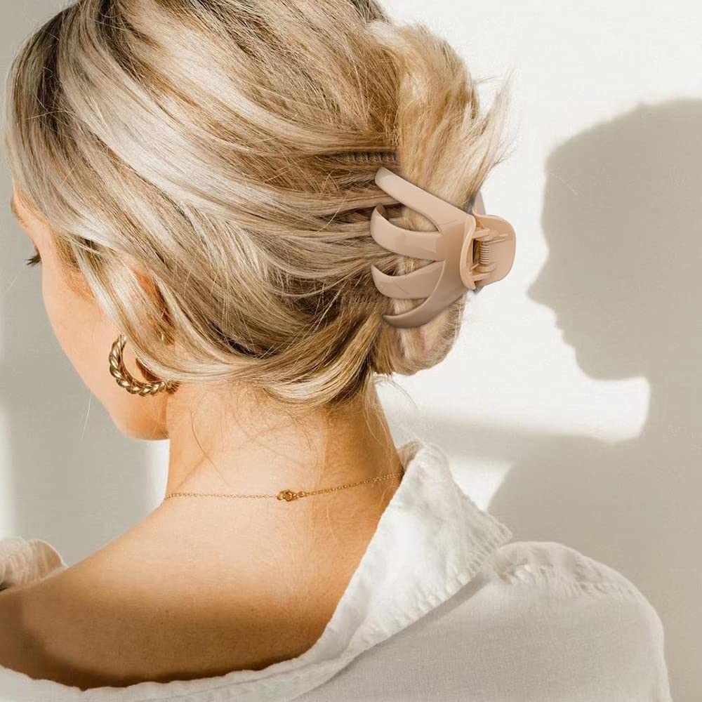 Atoden Claw Clips for Thick Hair 5Pcs, Large Hair Clips for Women, Octopus Hair Clips, Strong Grip Jumbo Jaw Clips, Girls Hair Styling Accessories