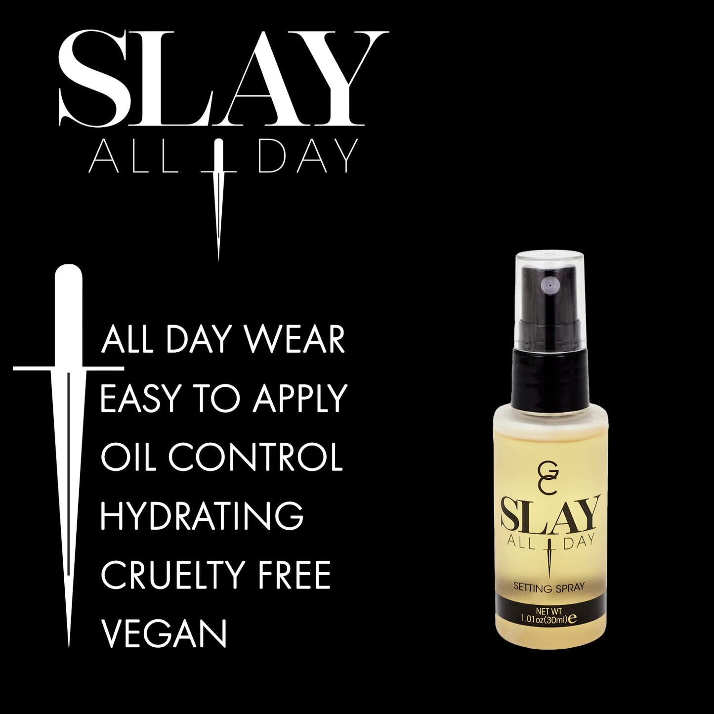 Slay All Day Setting Spray Mini - Lemongrass by Gerard Cosmetic for Women - 1.01 oz Setting Spray