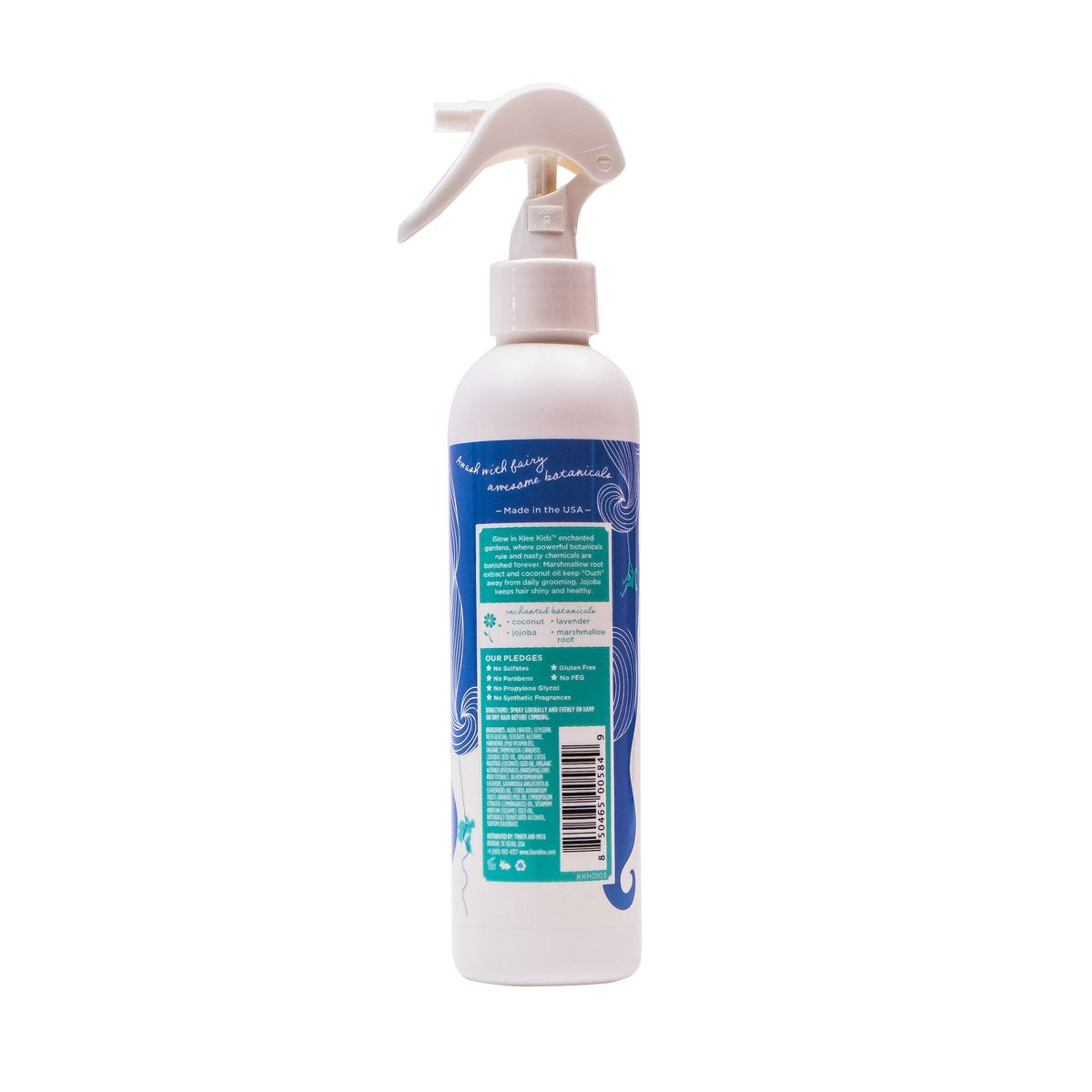 Klee Kids Natural Magical Detangler with Coconut Oil, Marshmallow Extract and Other Organic and Natural Botanicals. 8 oz. Toxin Free. NO Sulfate, NO