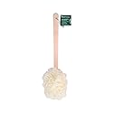 EcoTools 2-in-1 EcoPouf Bath Brush, Loofah Brush for Bath & Shower, with Long Handle & Recycled Netting for Cleansing & Exfoliating, Back Brush