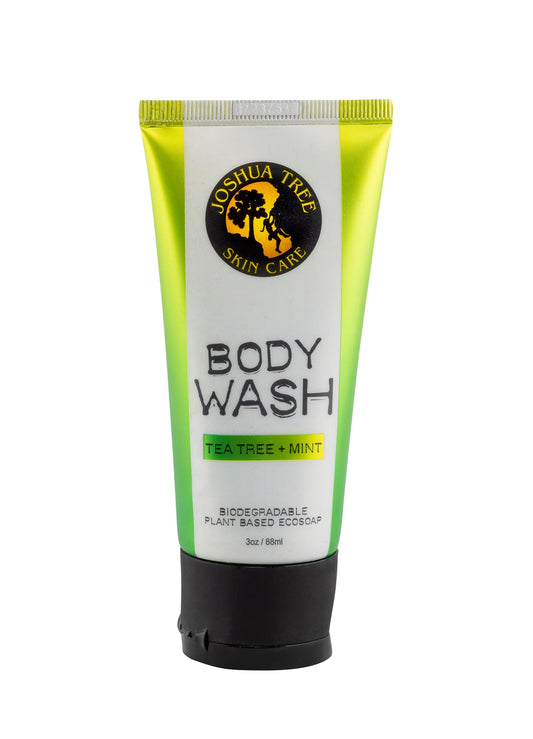 Joshua Tree 3 oz. Body Wash, Shampoo - Biodegradable Plant Based Eco Soap with Organic Ingredients (Tea Tree + Mint) Beauty & Personal Care JOSHUA TREE