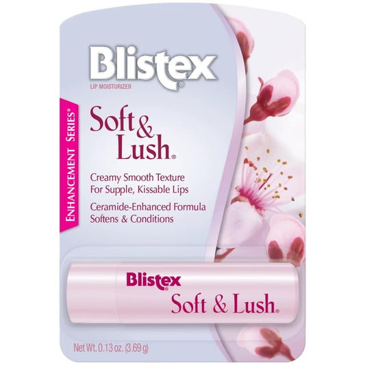 Blistex Soft & Lush Lip Protectant, 0.13 Ounce Tube - Softens & Conditions, Creamy Smooth Texture, Hydrating Lip Balm, Daily Lip Hydration,
