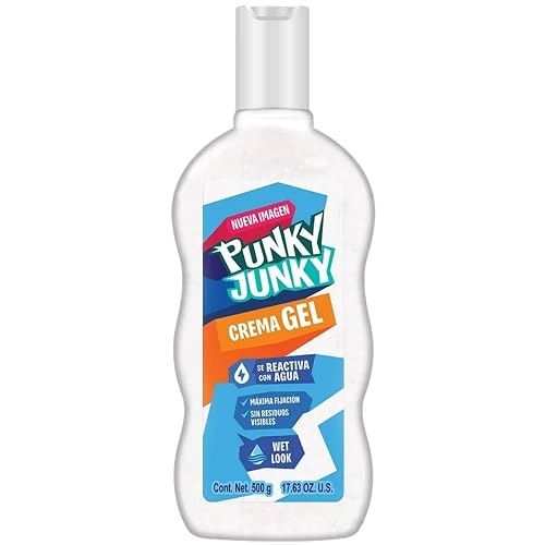 Punky Junky Maximum Hold Hair Gel White 17.63 Oz White Wax, Gel para Cabello de Hombre