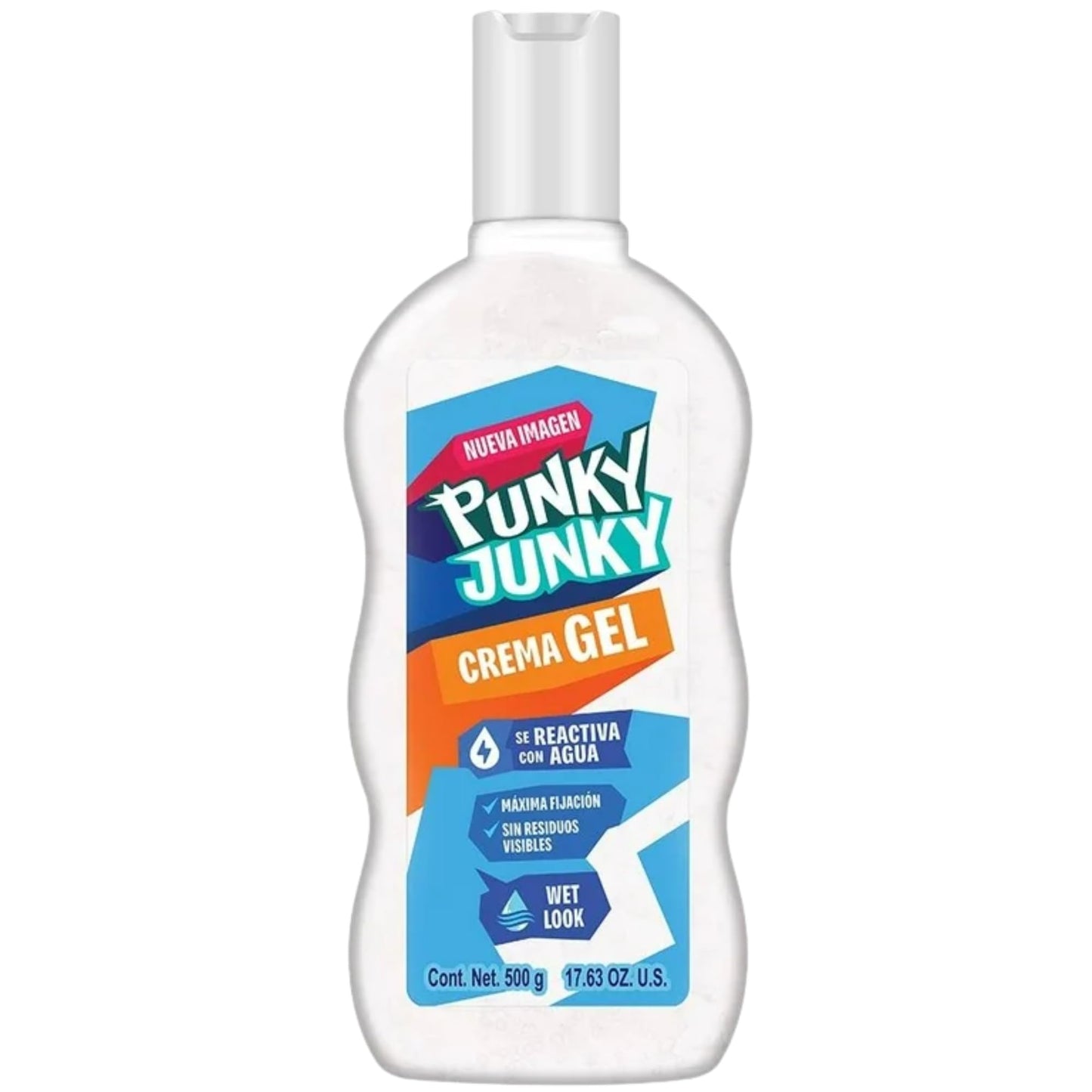 Punky Junky Maximum Hold Hair Gel White 17.63 Oz White Wax, Gel para Cabello de Hombre