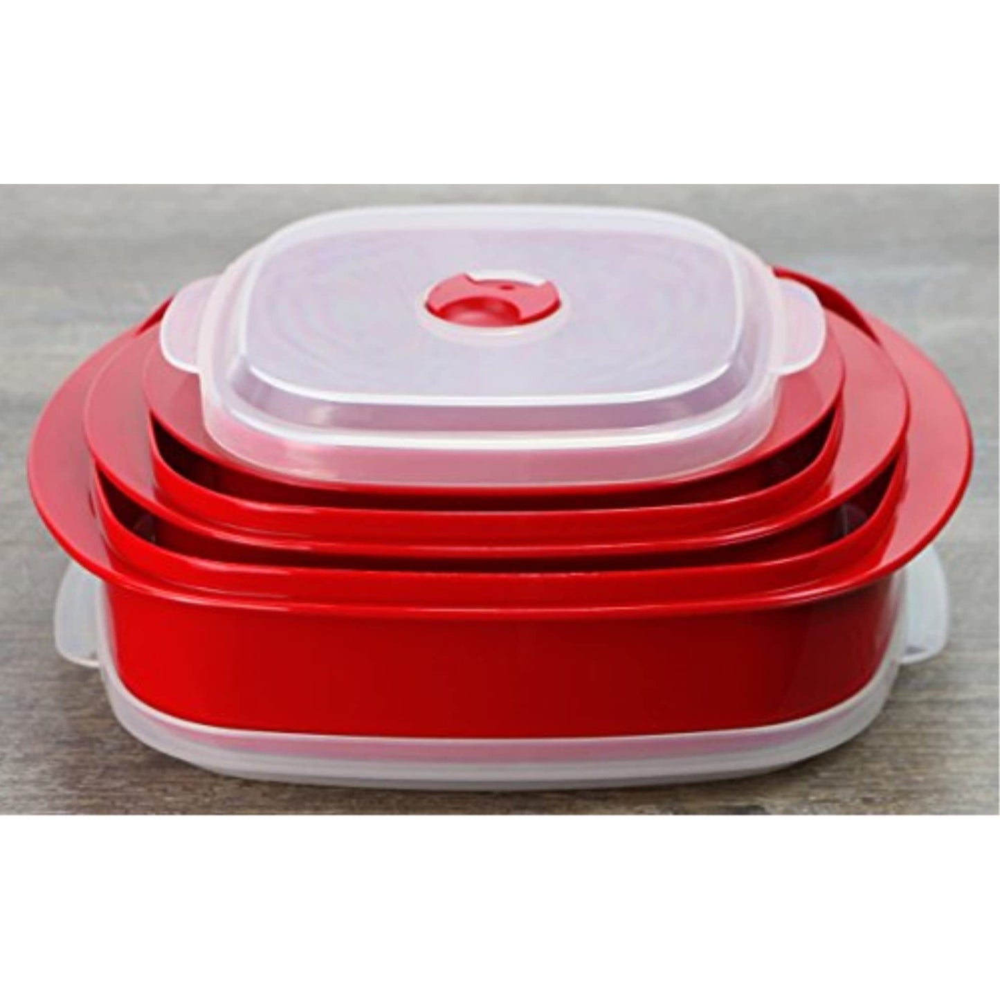 Reston Lloyd Nesting Microwave Containers, Set of 3, Adjustable Steam Vents, Airtight, Meal Prep, Durable BPA-Free Plastic- Freezer & Dishwasher…