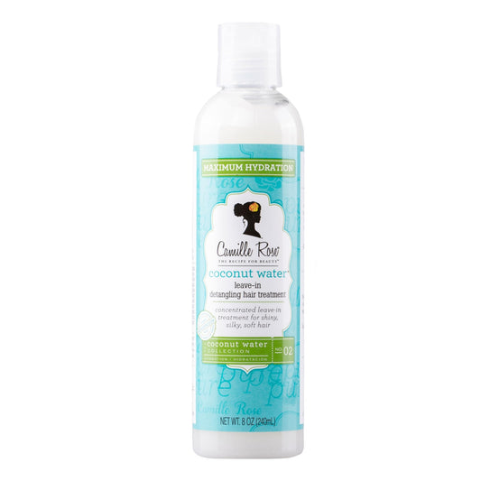 Camille Rose Leave-In Conditioner, Coconut Water - Lightweight Deep Conditioning Hair Treatment, Detangler & Frizz Control, 8 Fl Oz