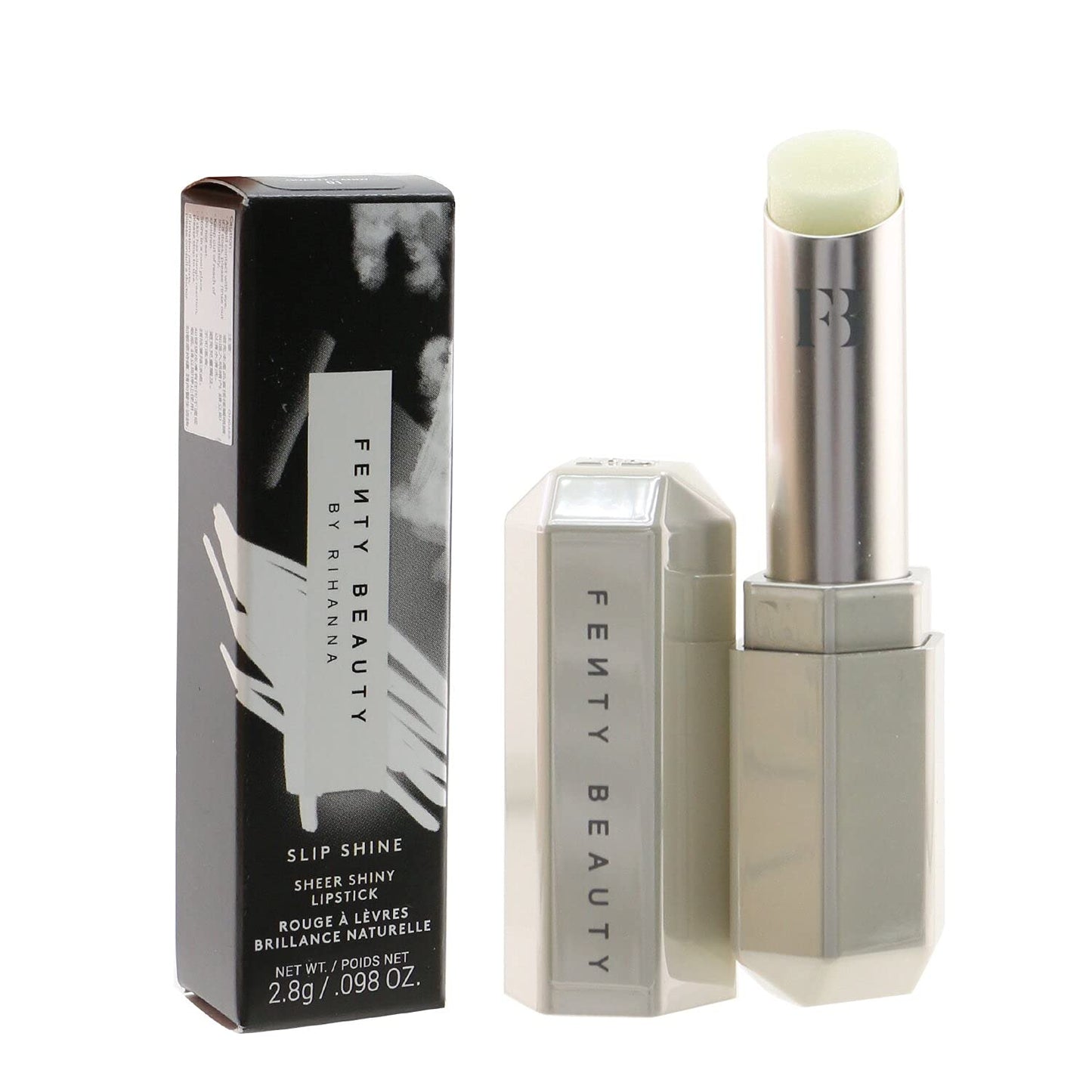 Fenty Beauty by Rihanna Slip Shine Sheer Shiny Lipstick 01 Quartz Candy