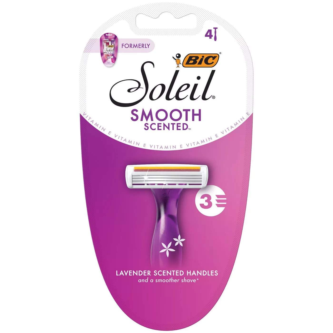 Bic Soleil Twilight, Triple Blade Disposable Shavers for Women 4 ea (Pack of 5) Beauty and Personal Care BIC