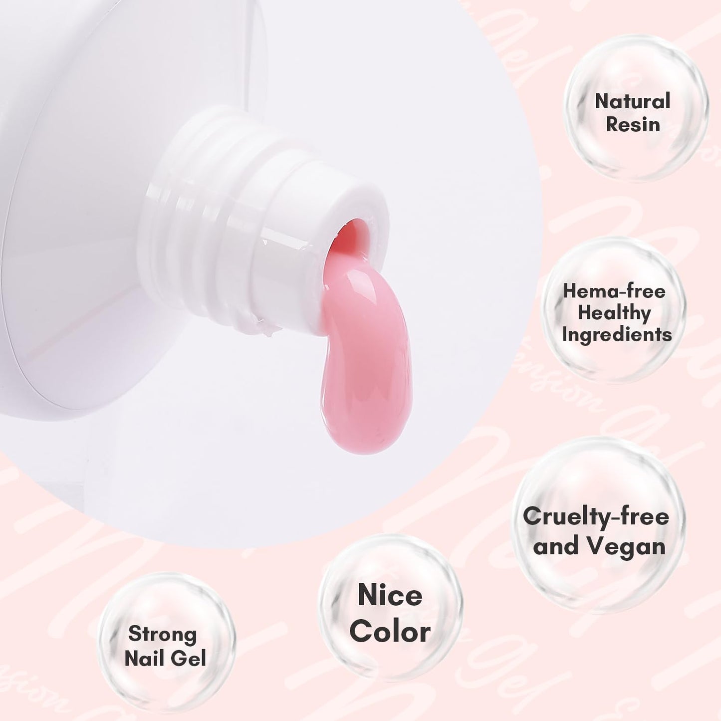 Makartt Poly Nail Gel 50ML: Builder Nail Extension Gel Daisy Pink Long-Lasting Easy-Use Gel for DIY Home Salon Beauty and Personal Care Makartt