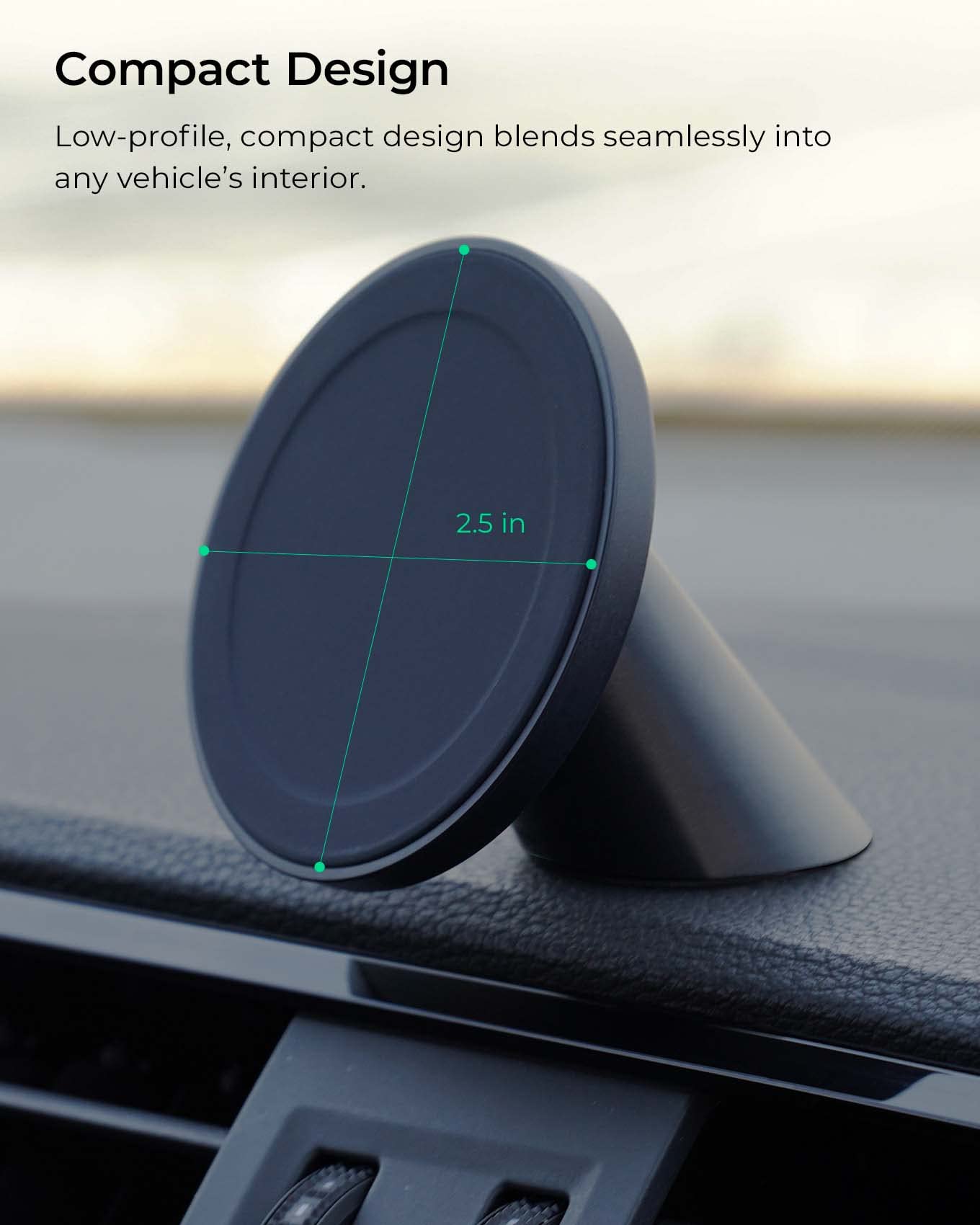iOttie Velox Magnetic Flush Car Mount - Compatible with MagSafe iPhones, Including iPhone 12, 13, 14, and 15 Series