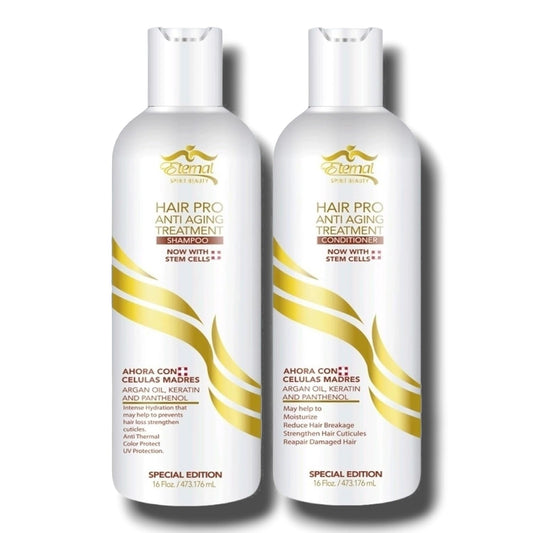 Eternal Spirit Hair Pro Shampoo and Conditioner Bundle, 16 fl oz Each - Special Edition Hydrating Hair Care Set with Stem Cells, Argan Oil & Keratin Beauty & Personal Care Eternal Spirit Beauty