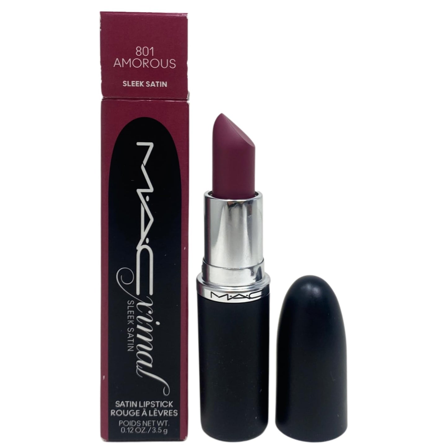 MAC M·A·C Cosmetics M·A·Cximal Sleek Satin Lipstick - 801 Amorous (0.12 oz / 3.5 g)