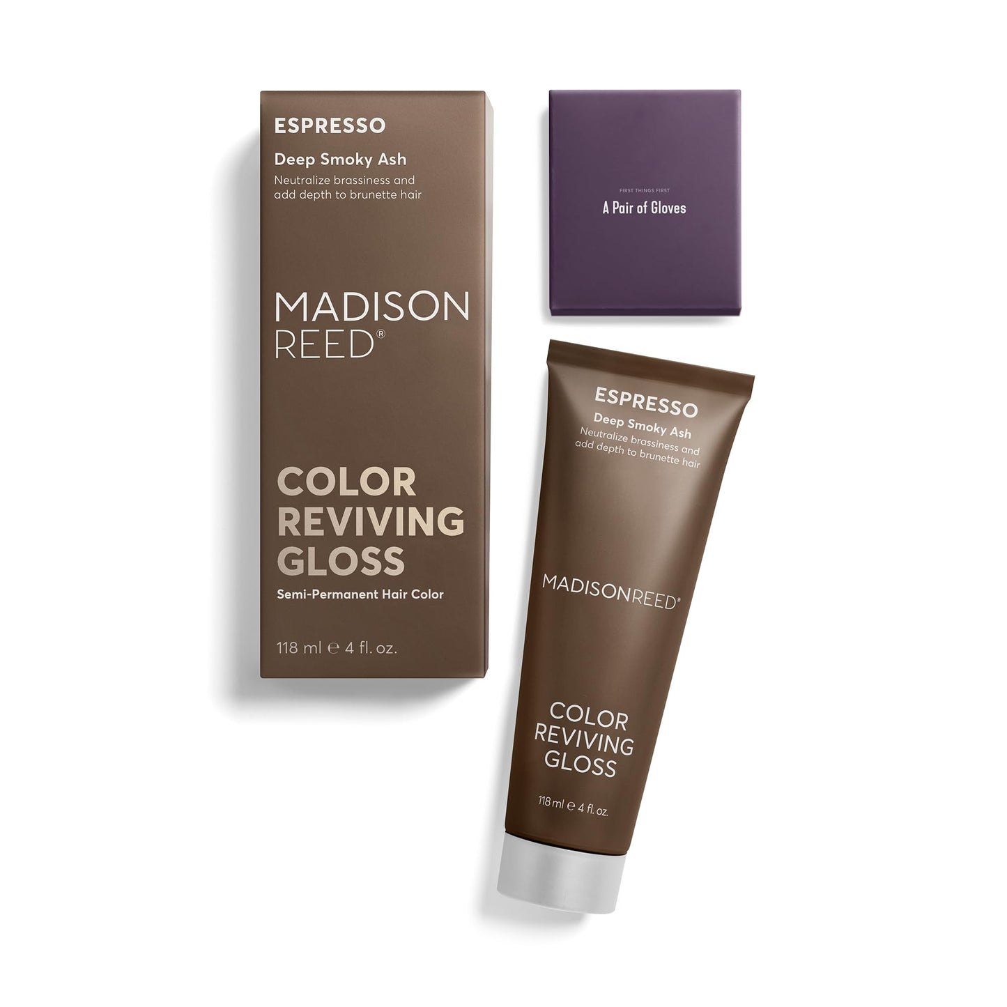 Madison Reed Color Reviving Gloss - Espresso Brown | Semi-Permanent Toning Gloss for Brunette Hair, Neutralizes Brassiness & Red Tones, Boosts Shine