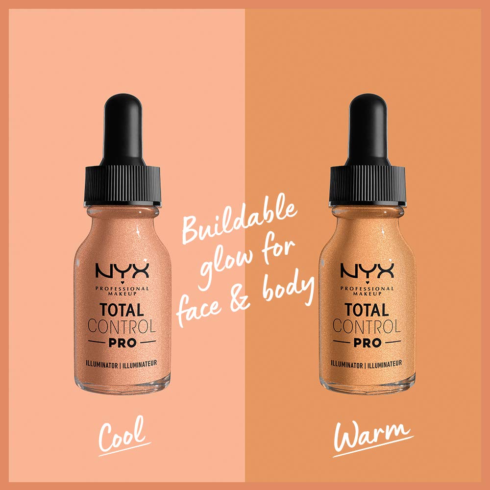 NYX PROFESSIONAL MAKEUP Total Control Pro Drop Foundation Illuminator, Warm