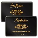Shea Moisture African Black Soap with Shea Butter, Skin Care, Acne Prone Skin, African Black Soap Face Wash, Soap, Authentic African Black Soap Bar