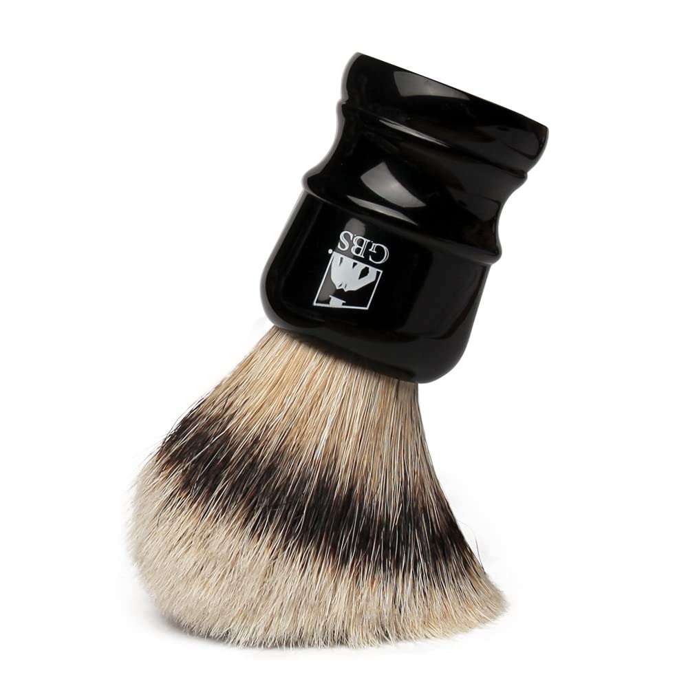 G.B.S Silvertip Brush Black Resin Handle 24 MM Knot Overall Height 4.5 Inches Super Soft, Back Bone Beauty and Personal Care G.B.S