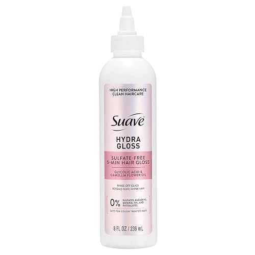 Suave Hydra Glossing Glazing Treatment for luminous glass shine in just 5 minutes, Sulfate-free, 8 oz