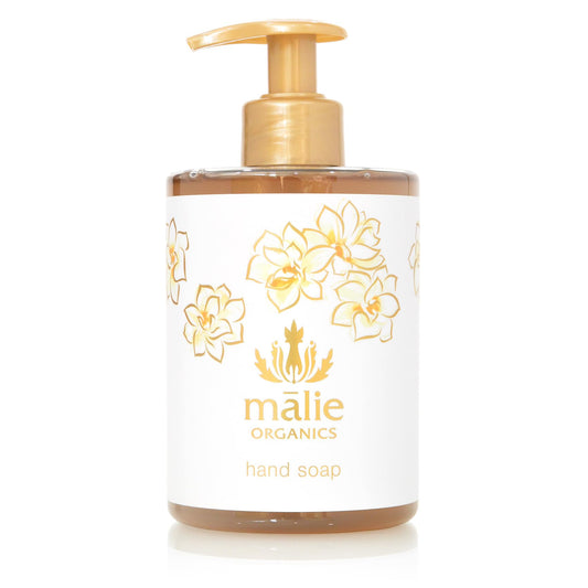 M?lie Organics Hand Soap, Pikake, 13.5 oz, Organic Moisturizing Hand Wash with Aloe+ Hawaiian Hydrosols, Vegan Beauty & Personal Care Malie