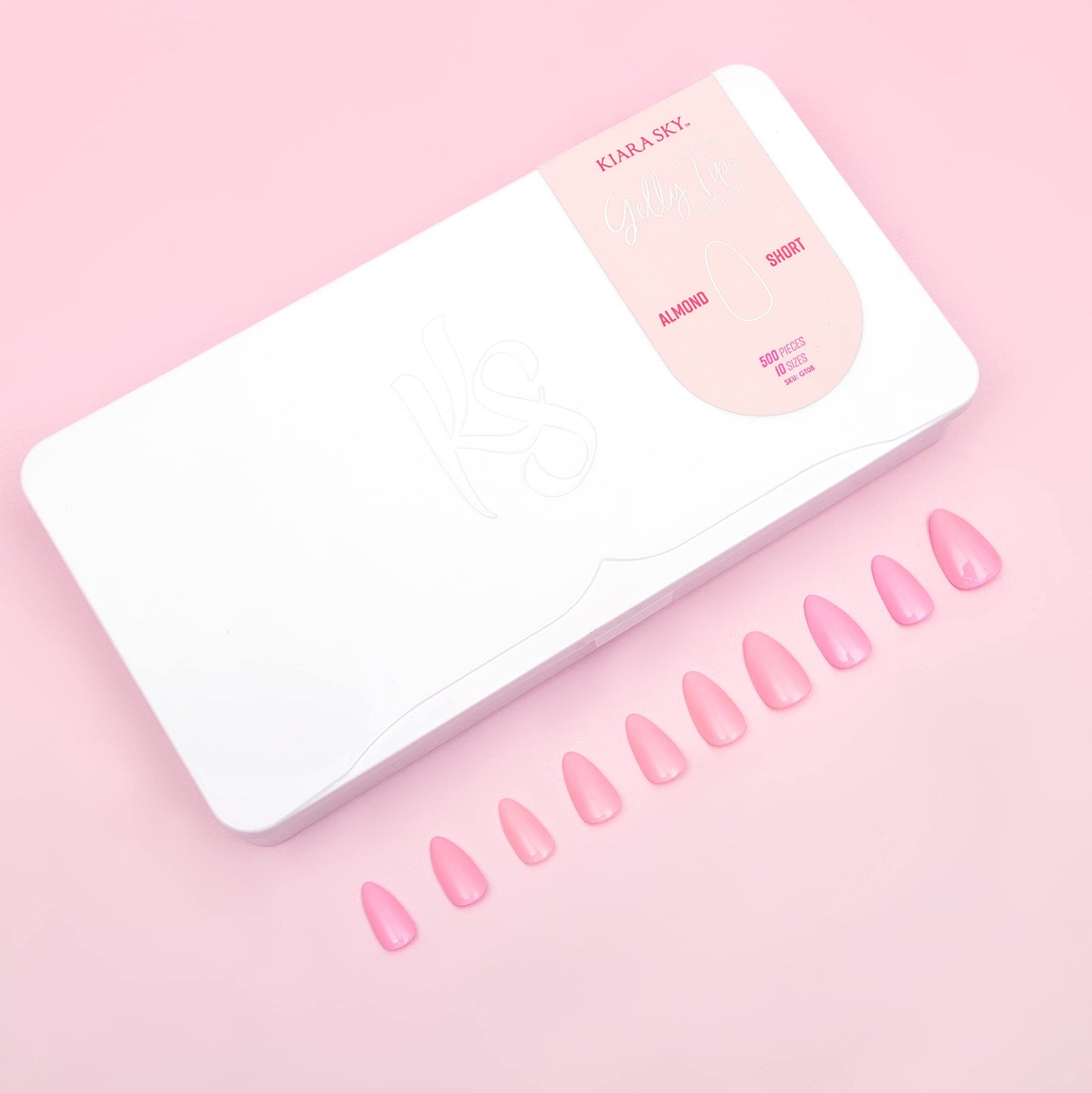 Kiara Sky Gelly Tips Soak Off Soft Gel Nail Extension (Almond Short) False Press On Nail Beauty & Personal Care KIARA SKY